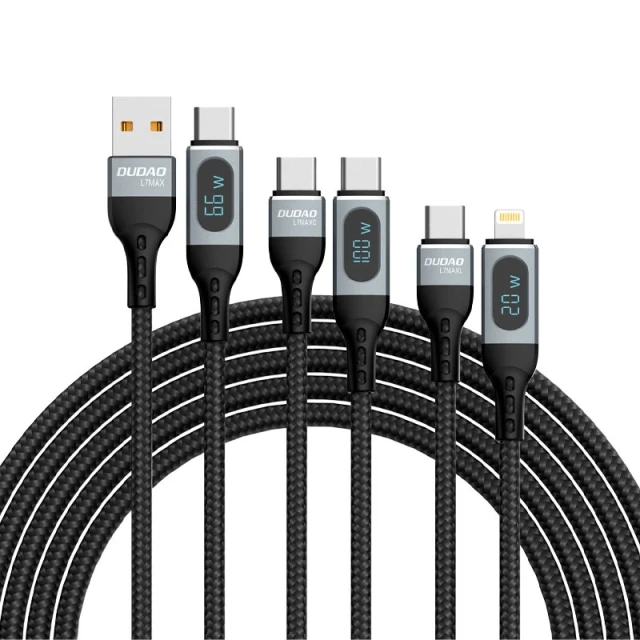 Кабель Dudao USB Type C - Lightning PD 20W Black (L7MaxL)