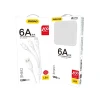 Кабель Dudao USB - USB-C/Micro USB/Lightning 6A 1.2m White (L8AW)