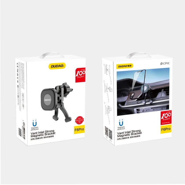 Автотримач Dudao F6Pro Black (F6PRO)
