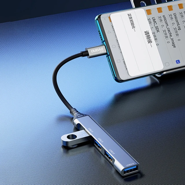 HUB Dudao 4in1 USB-C - 4x USB-A Black (A16T)