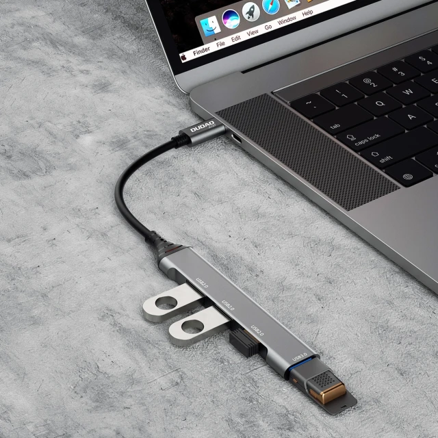 HUB Dudao 4in1 USB-C - 4x USB-A Black (A16T)