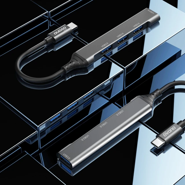 HUB Dudao 4in1 USB-C - 4x USB-A Black (A16T)