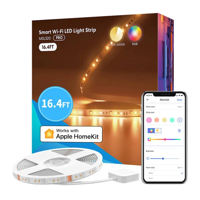 Розумна LED стрічка RGBWW WiFi Meross MSL320 5м (HomeKit) (MSL320CPHK(EU)-5M-Li)