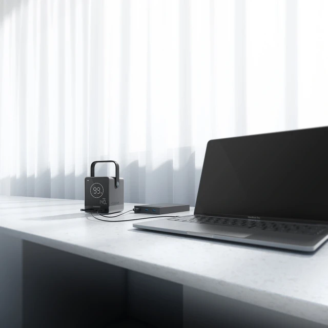 Powerbank Cuktech 300W 40000mAh з бездротовою зарядкою 2x USB-C + 2x USB-A Black (6973886190261)