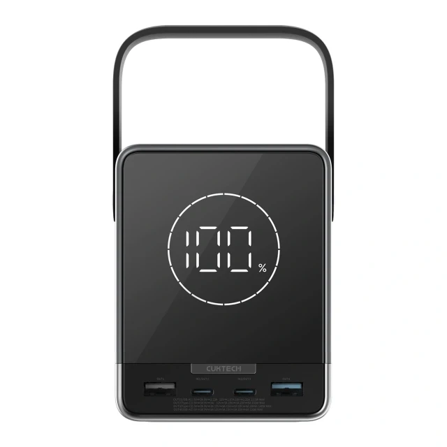 Powerbank Cuktech 300W 40000mAh з бездротовою зарядкою 2x USB-C + 2x USB-A Black (6973886190261)
