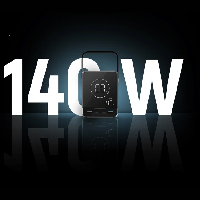 Powerbank Cuktech 300W 40000mAh з бездротовою зарядкою 2x USB-C + 2x USB-A Black (6973886190261)