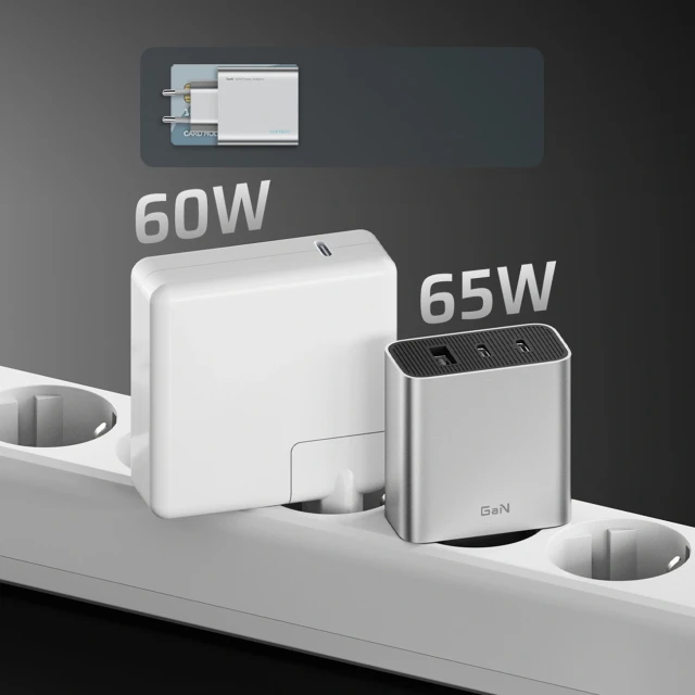 Мережевий зарядний пристрій Cuktech 65W GaN 2xUSB-C 1xUSB-A Grey (6973886190278)