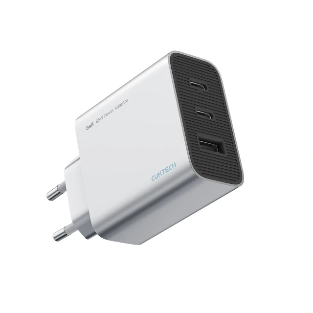 Мережевий зарядний пристрій Cuktech 65W GaN 2xUSB-C 1xUSB-A Grey (6973886190278)