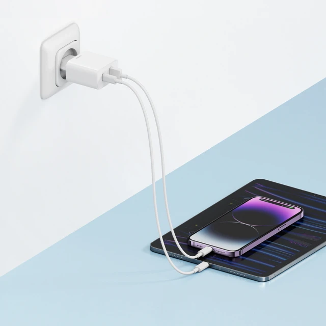 Зарядний пристрій Cuktech A19 30W USB-A + USB-C White (6973886190308)