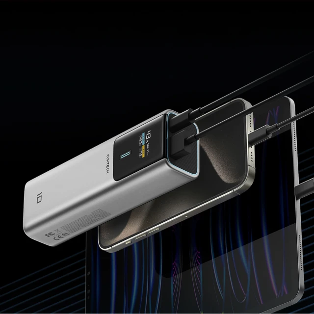Powerbank Cuktech 150W 10000mAh USB-C USB-A Grey (6973886190674)