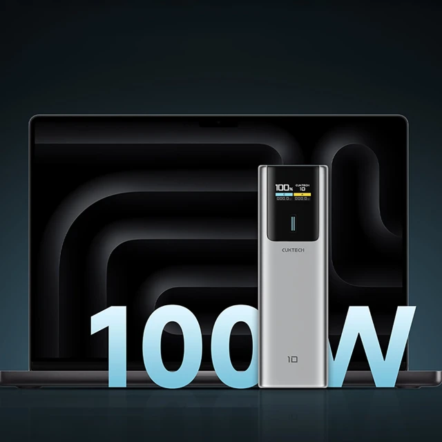 Powerbank Cuktech 150W 10000mAh USB-C USB-A Grey (6973886190674)
