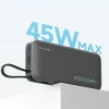 Портативний зарядний пристрій Cuktech CUKP200NGLDG 45 Вт 20000 mAh з вбудованим кабелем USB-C White (6973886190964)