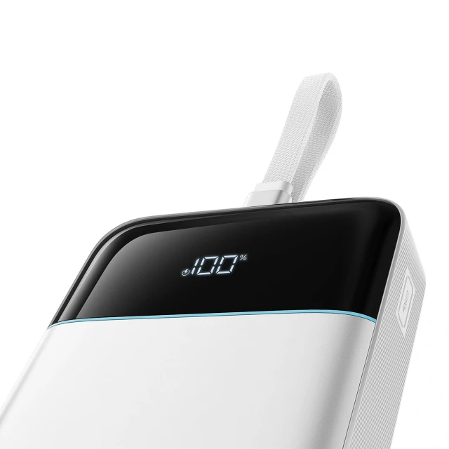 Powerbank Cuktech LPB252N 120 W 25000 mAh з вбудованим кабелем USB-C White (6973886191510)