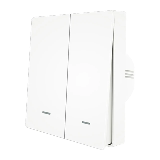 Вимикач світла Moes ZS-B-EU2 ZigBee 2-канальний White (ZS-B-EU2-WH-MS)