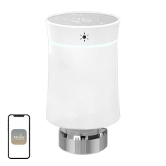 Термостатична головка Moes TRV BY100 ZigBee сенсорна (ZTRV-BY-100-WH-MS)