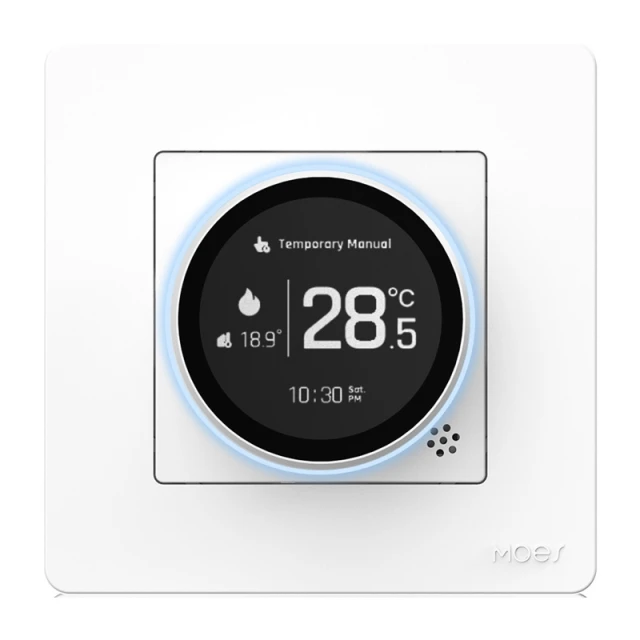 Термостат Moes ZHT-SR-GB ZigBee для електричного опалення (ZHT-SR-GB-WH-MS)