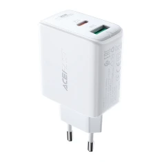 Мережевий зарядний пристрій Acefast A5 QC 32W USB-C | USB-A White (A5 white)