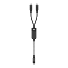 Кабель Acefast C5 USB-C - USB-C / USB-C 2в1 100W Black (C5-11)