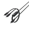 Кабель Acefast C5 USB-C - USB-C / USB-C 2в1 100W Black (C5-11)
