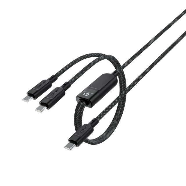 Кабель Acefast C5 USB-C - USB-C / USB-C 2в1 100W Black (C5-11)
