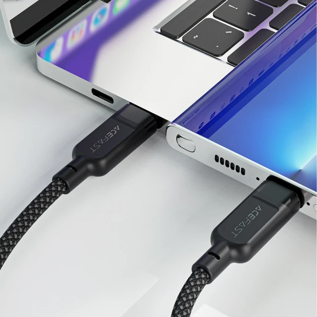 Кабель Acefast C5 USB-C - USB-C / USB-C 2в1 100W Black (C5-11)