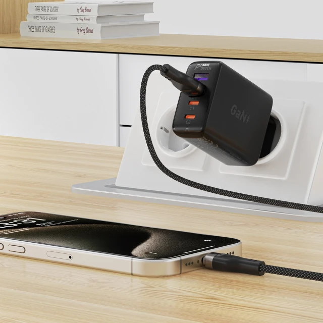 Кабель Acefast C11-04 USB-A - USB-C 3A 1.2m Black (6974316280224)