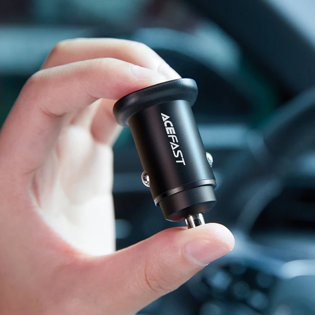 Автомобільний зарядний пристрій Acefast B1 Quick Charge USB-C/USB-A 38W Black (B1 Black)