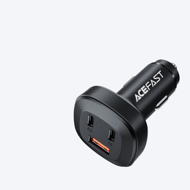 Автомобільний зарядний пристрій Acefast B3 Quick Charge 2xUSB-С/USB-А 66W Black (B3 Black)