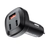 Автомобільний зарядний пристрій Acefast B3 Quick Charge 2xUSB-С/USB-А 66W Black (B3 Black)
