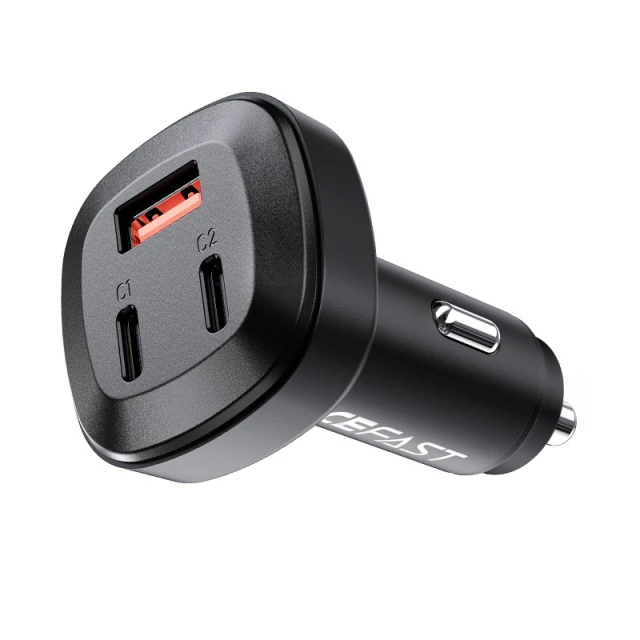 Автомобільний зарядний пристрій Acefast B3 Quick Charge 2xUSB-С/USB-А 66W Black (B3 Black)
