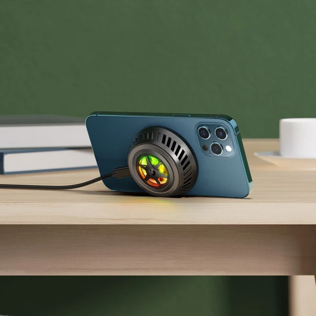 Бездротовий зарядний пристрій Acefast Cooling System 10W Dark Grey with MagSafe (E2)