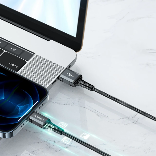 Кабель Acefast MFI USB-A to Lightning 1.2m Black (C1-02 Black)
