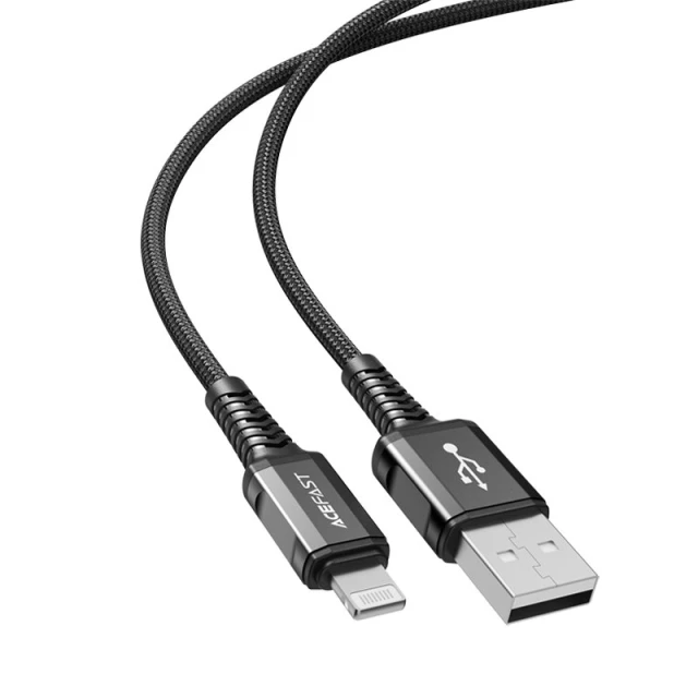 Кабель Acefast MFI USB-A to Lightning 1.2m Black (C1-02 Black)