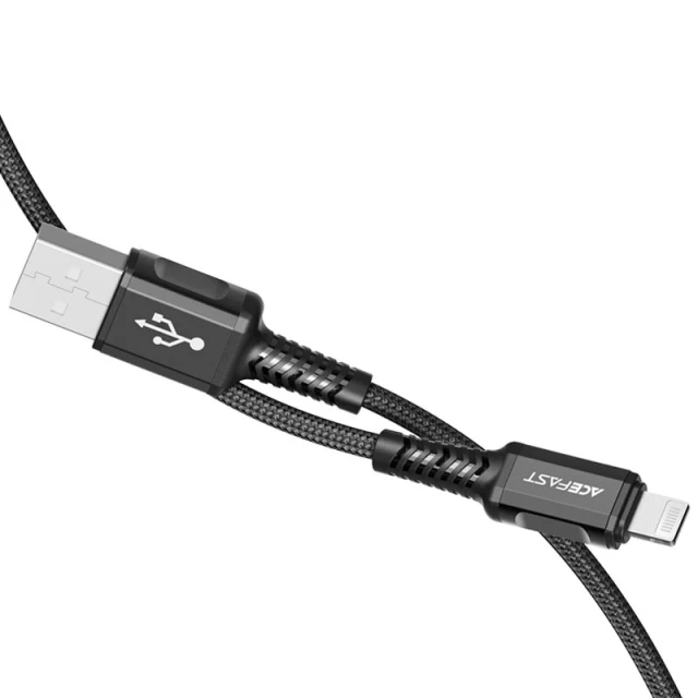Кабель Acefast MFI USB-A to Lightning 1.2m Black (C1-02 Black)