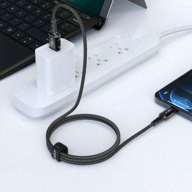 Кабель Acefast MFI USB-A to Lightning 1.2m Black (C1-02 Black)