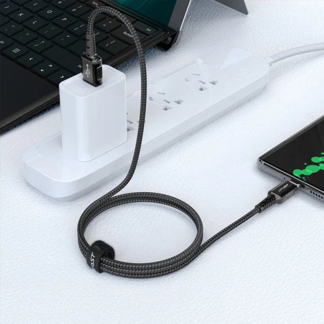 Кабель Acefast USB-A to USB-C 1.2m Black (C1-04-A-C Black)