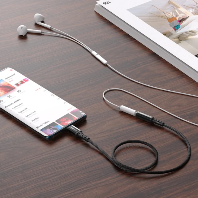Адаптер Acefast USB-C to 3.5mm Mini Jack 0.18m Black (C1-07-C-3,5mm Black)