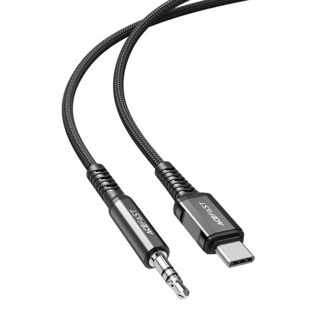 Кабель Acefast USB-C to 3.5mm Mini Jack 1.2m Black (C1-08-C-3,5mm Black)