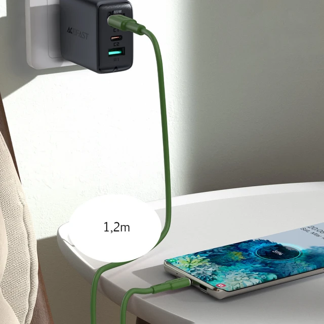 Кабель Acefast USB-C to USB-C 1.2m 60W Green (C2-03 oliver green)