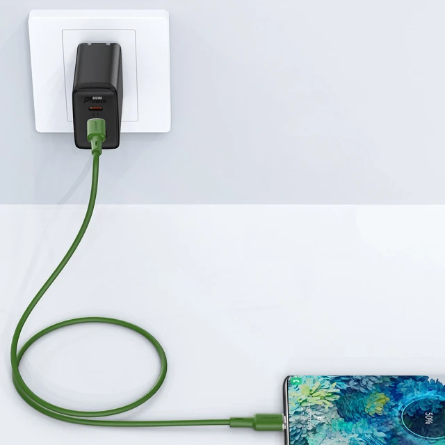 Кабель Acefast USB-C to USB-C 1.2m 60W Green (C2-03 oliver green)
