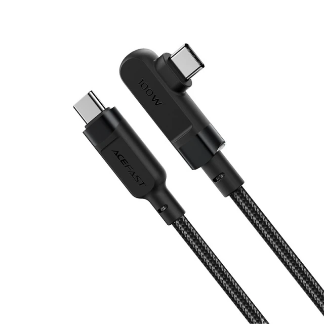 Кабель Acefast Angled USB-C to USB-C 2m 100W Black (C5-03-C-C Black)