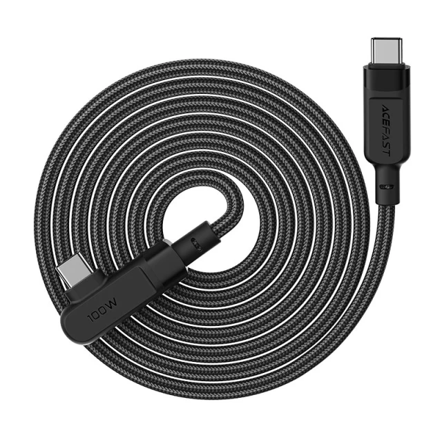 Кабель Acefast Angled USB-C to USB-C 2m 100W Black (C5-03-C-C Black)