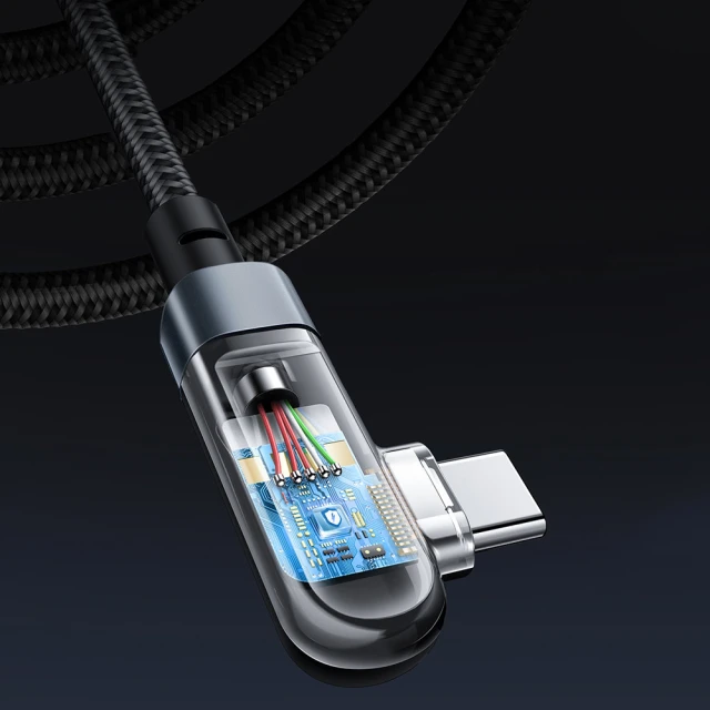 Кабель Acefast Angled USB-C to USB-C 2m 100W Black (C5-03-C-C Black)