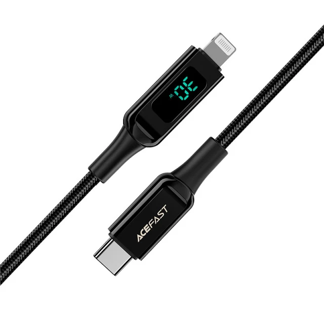 Кабель Acefast MFI USB-C to Lightning 1.2m 30W Black (C6-01 Black)