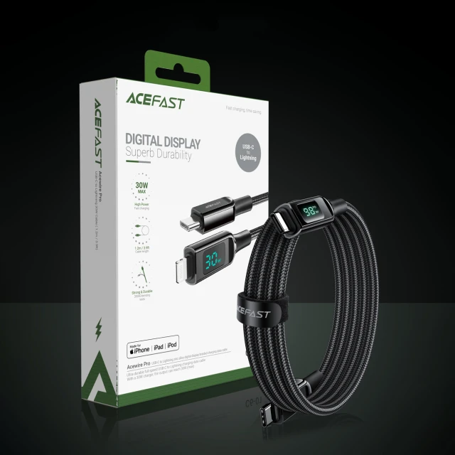 Кабель Acefast USB-C to USB-C 2m 100W Black (C6-03 Black)