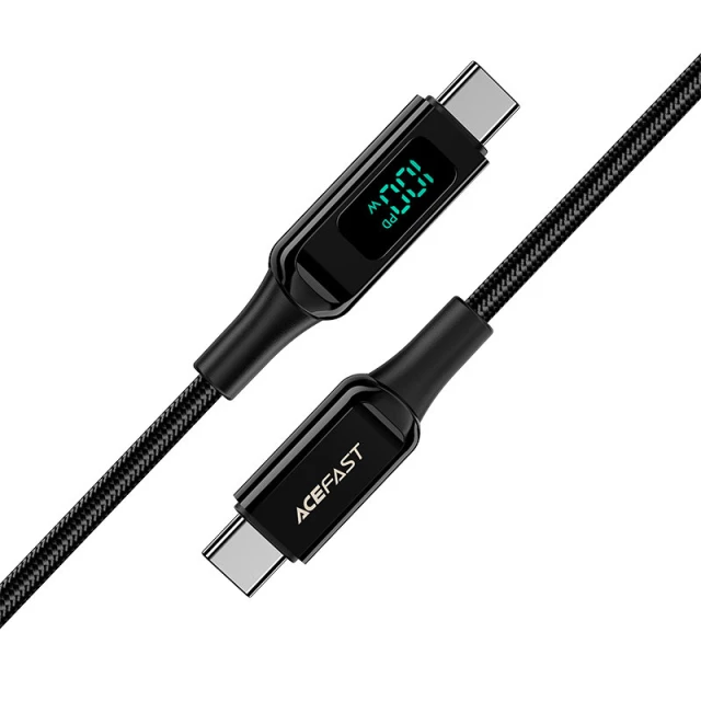 Кабель Acefast USB-C to USB-C 2m 100W Black (C6-03 Black)