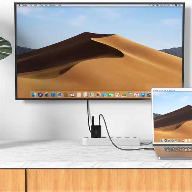 Мережевий зарядний пристрій Acefast A17 65W USB-C | USB-A | HDMI with USB-C to USB-C Cable Black (A17 black)