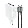 Мережевий зарядний пристрій Acefast A17 65W USB-C | USB-A | HDMI with USB-C to USB-C Cable White (A17 white)