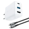 Мережевий зарядний пристрій Acefast A17 65W USB-C | USB-A | HDMI with USB-C to USB-C Cable White (A17 white)