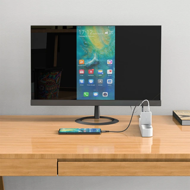 Мережевий зарядний пристрій Acefast A17 65W USB-C | USB-A | HDMI with USB-C to USB-C Cable White (A17 white)